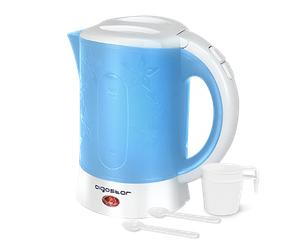 Aigostar Walking Drip - Hervidor de Agua Eléctrico Compacto de 0,6 Litro, Libre de BPA, 650W Color Azul