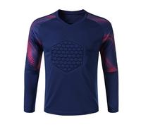 AIGOUT Camisa de portero de fútbol para hombre, acolchada, con esponja protectora, de manga larga, uniforme de portero, C, S