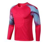 AIGOUT Maillot de portero acolchado para hombre, uniforme, esponja protectora, manga larga, camiseta de portero, b, S