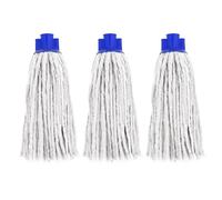 Aigua - Fregona de Algodón XL Profesional - Recambio para Escoba con Flecos - 250 gr - Set de 3 - Blanca