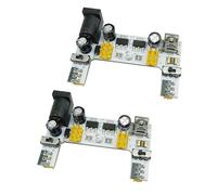 Aihasd 2PCS 2 Canales Módulo de alimentación Power Breadboard Compatible 5V 3,3V para Arduino