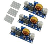 Aihasd 3 Piezas XL4015 DC-DC módulo reductor Convertidores 5A ajustable 4~38V a 1,25-36V Módulo de alimentación cargador de litio LED con disipador de calor