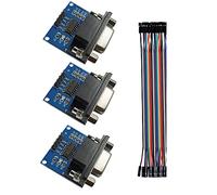 Aihasd 3PCS MAX3232 RS232 a TTL Puerto Serial Convertidor DB9 Conector MAX232
