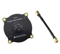 Aihasd Antena de Parche de alimentación Triple de 5.8GHz 9.4dBi, Macho SMA de Alta precisión a SMA Adaptador de Cable Macho, Antena polarizada Circular direccional para FPV Racing Drone