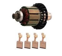 AIHDBCL 1 Pieza de Armadura con 4 Uds. De Cepillo de Carbono for Herramientas DDF482 DHP482 619380-9 619583-5 Armadura con Cepillo de Carbono de CB-440 194427-5
