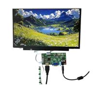 AIHDBCL Monitor De Panel IPS De 13,3 Pulgadas 1366X768 + Placa Controladora EDP VGA/Tipo-c USB/HDMI Compatible For PC PS X360 Lap Raspberry EDP Driver Kit(EDPH with Panel)