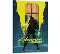AIHNBF Cyberpunk Edgerunners Anime Mural David Martínez Póster Neón Ciencia Ficción Lienzo Futurista Ciencia Ficción Decoración de Habitación Gaming Decoración de Pared para Oficina Salón 40 x 60 cm