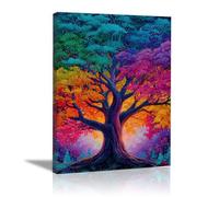 AIHNBF Lienzo decorativo con diseño de árbol de la vida, diseño de bosque surrealista, para salón, dormitorio, oficina, moderno, atmósfera mística, bosque, 20 x 30 cm