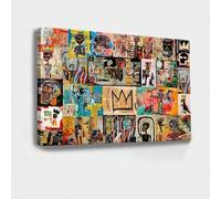 AIHNBF Neo-expresionismo callejero arte mural sobre lienzo arte abstracto graffiti para sala de estar oficina aspecto urbano colorido diseño gráfico decoración de pared mural moderno 20 x 30 cm