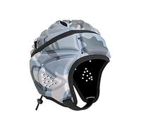 AIHOME Casco de rugby para niños, protector de cabeza de rugby acolchado suave, casco de protección para la cabeza, casco protector ajustable, camuflaje azul