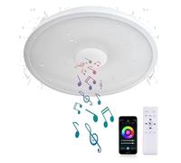 AIHONKON Lámpara LED inteligente impermeable con altavoz Bluetooth, función RGB, iluminación ajustable, control a través de la aplicación Tuya, compatible con Alexa y Google Home