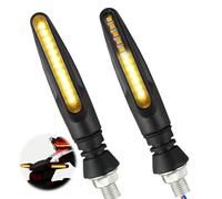 Aihoom 2 pcs Intermitentes Moto LED Homologados, Indicadores de Dirección para Motocicleta, Alta Resistencia y Ajuste Universal, Compatible con Kawasaki, Suzuki, Vespino, Z750