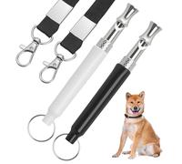 Aihoom 2 pcs Silbato UltrasóNico para Perros, Antiladridos Ajustable, Alta Frecuencia, Accesorio de Adiestramiento con CordóN, Ideal para Todas Las Razas, Entrenamiento Silencioso