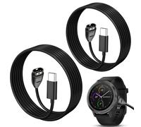 Aihoom 2pcs Cargador Cable Compatible con Garmin Fenix 7 7x 7 pro, 6 6S 6X Pro, Fenix 5 5S 5X Plus, Forerunner 165 265 965 955 745 45 55 255, Vivoactive 3 4 4S,Venu 2 3 3s, Type-C