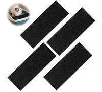 Aihoom 4pcs Filtro de Carbón Activo para Caja de Arena de Gatos, Desodorante para Reducir Olores, Repuesto de 24.3cm x 10.5cm, Compatible con Cajas de Arena