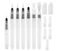Aihoom 7 pcs Pinceles de Agua Recargables, Rotuladores Acuarelables con Depósito, Pincel de Agua para Acuarela y Caligrafía, Brush Pen para Colorear y Lettering, Pluma Acuarela Profesionales