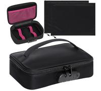 AIHSUMC Discreta bolsa de almacenamiento de juguetes con cerradura, caja de almacenamiento con bloqueo, organizador de juguetes, contenedor organizador con 2 bolsas con cordón, caja de seguridad