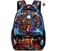 AII Lover Mochila de anime Five Nights con llavero, mochila de 16 pulgadas con impresión 3D de dibujos animados para adolescentes, B, 10in