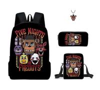 AII Lover Mochila de anime Five Nights de 3 piezas con collar, mochila ligera para laptop con impresión 3D de dibujos animados de 18 pulgadas., B, 10in