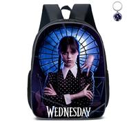 AII Lover Mochila de miércoles con llavero, bolsa de miércoles de 16 pulgadas impresa en 3D de alta capacidad, mochila escolar para niños y niñas., B, 16.5in