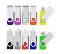 Aiibe 8 GB USB Flash Drive Colorful 8G Memory Stick Thumbdrives (Mix Colors : Black Blue Red Green Orange White Yellow Pink Purple Silver)