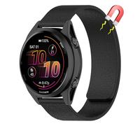 AiiBowy 22mm Correa Magnética Compatibles con Garmin Forerunner 570 47mm/Venu 3 45mm/Forerunner 265/255/255 Music, Pulsera Doble Magnética Silicona Deportiva para Garmin vivoactive 4 Negro