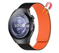 AiiBowy 22mm Correa Magnética Compatibles con Huawei Watch 5 46mm/GT 5/GT 5 Pro/GT 4/4 46mm, Pulsera Doble Magnética Silicona Deportiva para Huawei Watch 4 Pro 48mm Negro Naranja