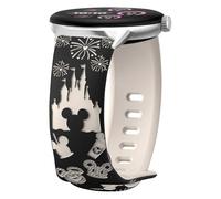 AiiBowy Correa Compatibles con Google Pixel Watch 4 41mm / Pixel Watch 3 41mm / 2/1, Grabado Castillo Pulsera Silicona Deportiva Negro Luz Estelar