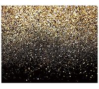 AIIKES 12x10FT Golden Bokeh Fotografía Telón de Fondo Negro y Dorado Glitter Telón de Fondo Boda Familia Fiesta de cumpleaños Decoración Recién Nacido Fotografía Telón de Fondo Studio Props 11-547