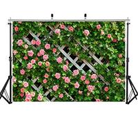 AIIKES 2.1Mx1.5M/7x5FT Vinilo Fondo de Fotografía Primavera Floral Hoja Verde Boda Telón de Fondo de la Fotografía Bebé Cumpleaños Niños Fondo Foto Estudio 11-453
