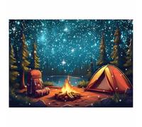 AIIKES 7x5FT Telón de Fondo de Camping Paisaje Forestal Fondo Temático de Camping XY174