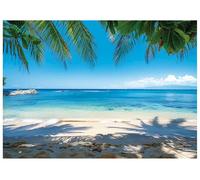 AIIKES 7x5FT Telón de Fondo de la Playa Fiesta Hawaiana Fondo Decorado con Palmeras XY173