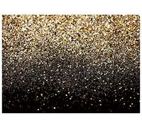 AIIKES 8x6FT Golden Bokeh Fotografía telón de Fondo Negro y Oro Brillo telón de Fondo Boda Familia Fiesta de cumpleaños decoración recién Nacido Foto telón de Fondo Estudio Props 11-547