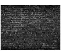 AIIKES Telón de fondo de pared de ladrillo negro de 8 x 6 pies, telón de fondo de fotografía de pared de ladrillo con temática vintage, telón de fondo para fotografía, telón de fondo de fotografía