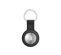 aiino GiGiTag - Funda AirTag con Llavero, Funda Suave y Flexible de Silicona líquida con Anillo de Metal, antiarañazos, antigolpes, Anti-Lost Cover AirTag, Color Negro