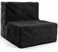 Aiire Puff Cama Plegable XXL | Sofa Cama Individual o 2 Plazas de Espuma de Alta Densidad | Sillón Puf 1 Plaza con 2 Colchonetas de Pana Premium | Beanbag Modular con Relleno Incluido Gris