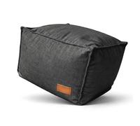 Aiire Puff con Relleno Incluido Moderno - Sillon Puf de Salon en Algodón Premium - Puffs Redondos para Habitación Juvenil o Adolescente - Puff Reposapiés Complementario [50x40x30] Negro