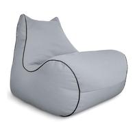 Aiire Puff Exterior de Lujo XXL - Puf Gigante con Relleno Incluido en Olefina Premium - Moderno Bean Bag Chair para Jardín, Terraza o Espacios Chill out - Puff Interior y Exterior Gris