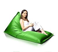 Aiire Puff Exterior Gigante XXL - Modelos de Puf con Relleno Incluido para Jardín, Terraza o Piscina - Bean Bag Salon, Gamer o para Decoracion Habitacion Adolescente o Juvenil Verde