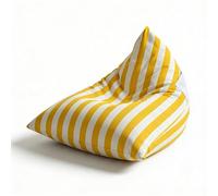 Aiire Puff Exterior Jardín con Relleno Incluido - Tejido Olefina Premium, Desenfundable y Lavable - Sofá Exterior para Playa, Terraza o Piscina - Bean Bag Chair Ligero Amarillo [75x65x55 cm]