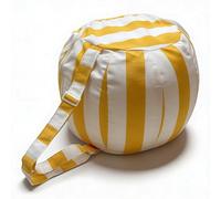 Aiire Puff Exterior Jardín con Relleno Incluido - Tejido Olefina Premium, Desenfundable y Lavable - Sofá Exterior para Playa, Terraza o Piscina - Bean Bag Chair Ligero Amarillo [50x35 cm]