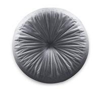 Aiire Puff Gigante Moderno de 120 cm - Puffs XXL de Piel de Conejo con Relleno Incluido para Salon o Decoracion Habitacion Juvenil - Bean Bag Chair o Cojin de Suelo Grande Gris