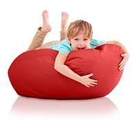 Aiire Puff Infantil XXL con Relleno Incluido - Sillon Infantiles para Decoracion Habitacion Niña - Silla, Sofa o Puf Gamer - Sillon Gamer Gigante Rojo - Originales Regalos para Niños de 6 a 10 Años