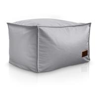 Aiire Reposapies Puff Salon en Terciopelo Persa - 50x40x30 cm Puf Almacenaje XXL Cuadrado Moderno - Taburete para Reposa Pies Sofa o Cojin de Suelo XXL para Decoracion Hogar Gris Claro