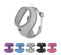 AIITLE Arnés para perro sin estrangulamiento con malla de triple capa, cinturón reflectante y ajustable, fácil de poner y quitar para pequinés, Schnauzer, duradero para paseos diarios, fiestas (L