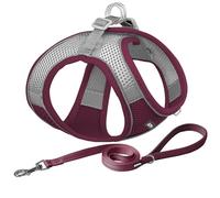 AIITLE Arnés y Correa para Perros Easy Walk - Pet Supply Arnés Ajustable para Perros Que no Tira, se coloca fácilmente y no se ahoga, fácil de Poner en Perros medianos borgoña L