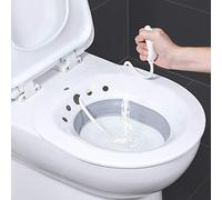 AIITLLYNA Baños de Asiento/Bidet para Inodoro,Bidé Portatil Acoplable Inodoro Bidé Plegable Bidet Portatil para WC para Alivio Hemorroideal Pacientes Mujeres Embarazadas Ancianos (Blanco & Gris)