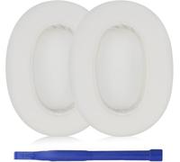 Aiivioll Almohadillas de repuesto para auriculares Sony ULT WEAR/WH-ULT900N con cancelación de ruido, almohadillas de piel de proteína con espuma aislante de sonido, cómodas y suaves (blanco roto)