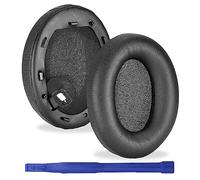 Aiivioll Almohadillas de repuesto para auriculares Sony WH-1000XM4 (WH1000XM4), almohadillas con piel de proteína y espuma de aislamiento de ruido (negro)
