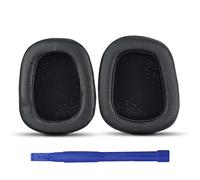 Aiivioll Las almohadillas de repuesto de cuero de proteína son adecuadas para auriculares Logitech G935/G933S/G933/G930, compatibles con G332 G230 G231 (negro)